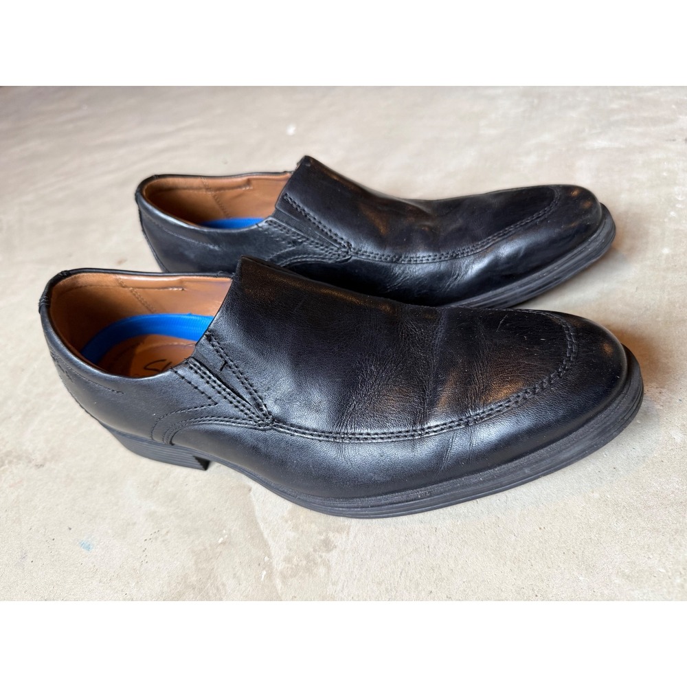 Clarks Collection Extreme Comfort Mens Black Leather Loafers Slip On Shoes 8 M
